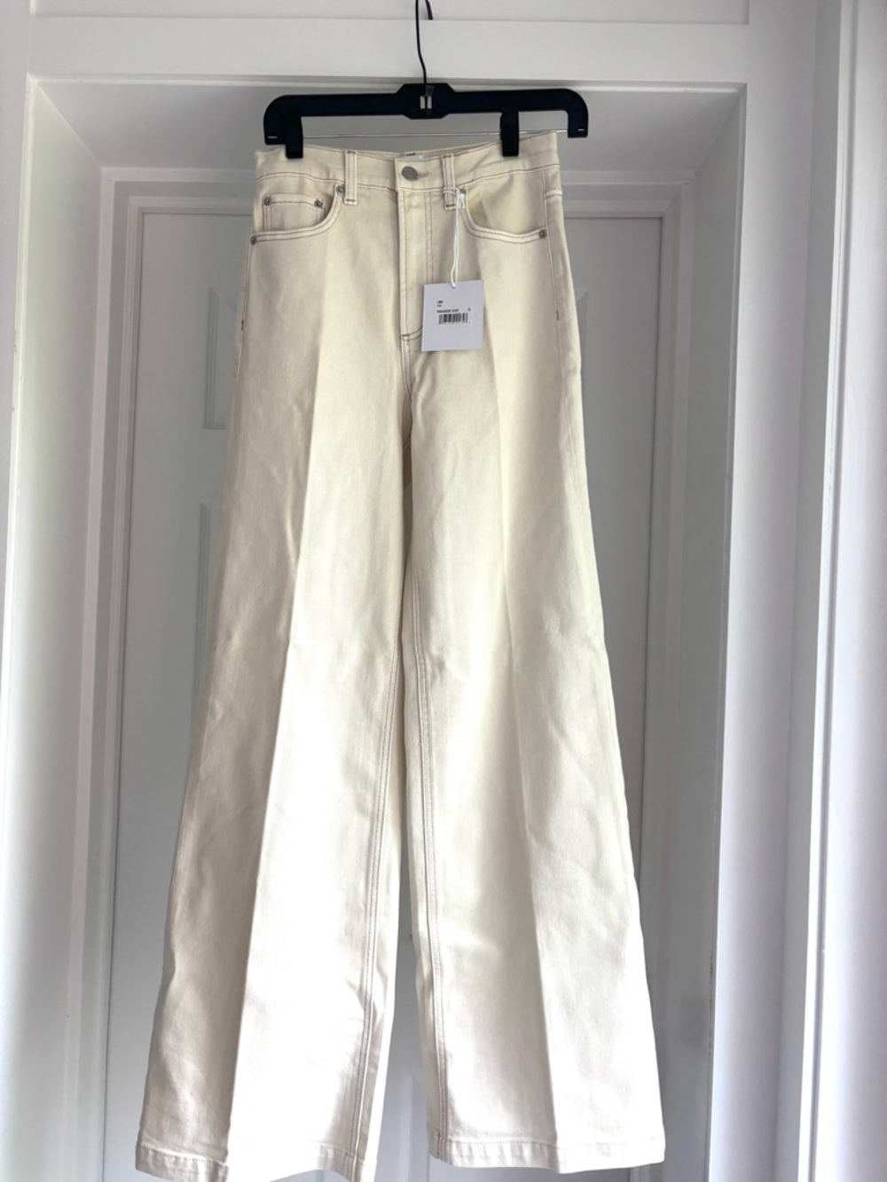 NWT Pistola  Cream Wide-Leg High-Rise Jeans